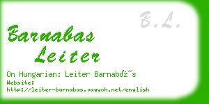 barnabas leiter business card